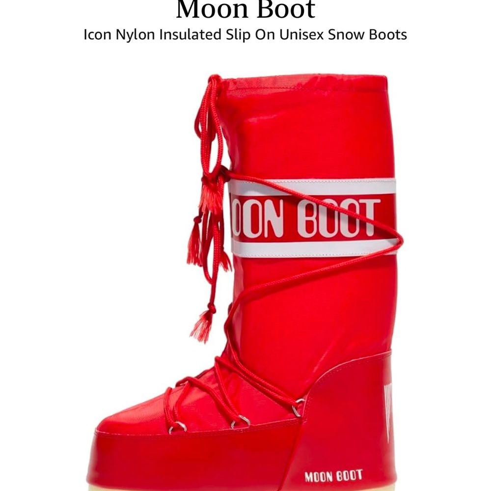 Moon Boot Red Winter Boots